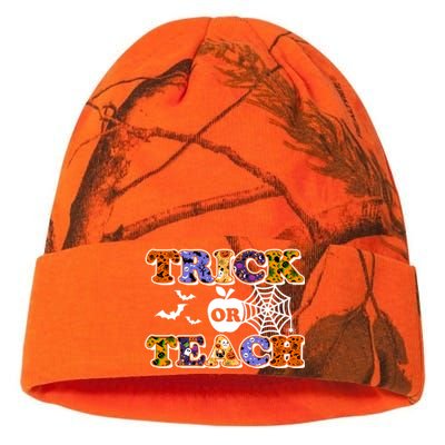 Cute Halloween Trick Or Teach Teacher Kati Licensed 12" Camo Beanie