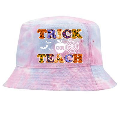 Cute Halloween Trick Or Teach Teacher Tie-Dyed Bucket Hat