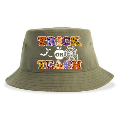 Cute Halloween Trick Or Teach Teacher Sustainable Bucket Hat