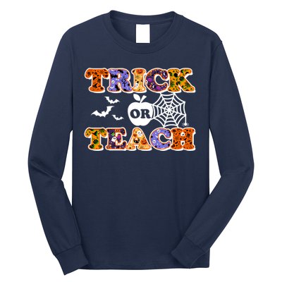 Cute Halloween Trick Or Teach Teacher Long Sleeve Shirt