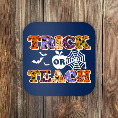 Cute Halloween Trick Or Teach Teacher Coaster