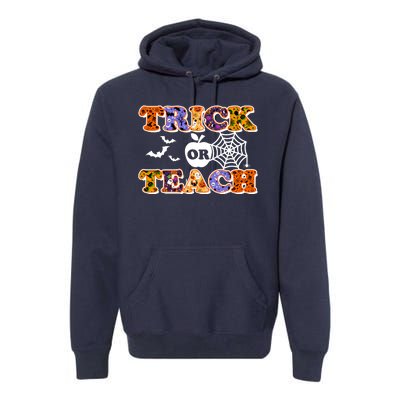 Cute Halloween Trick Or Teach Teacher Premium Hoodie