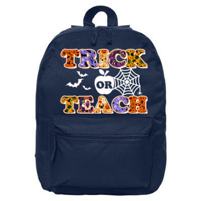 Cute Halloween Trick Or Teach Teacher 16 in Basic Backpack