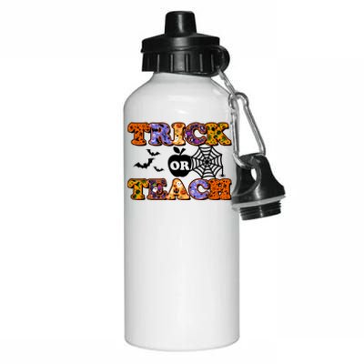 Cute Halloween Trick Or Teach Teacher Aluminum Water Bottle