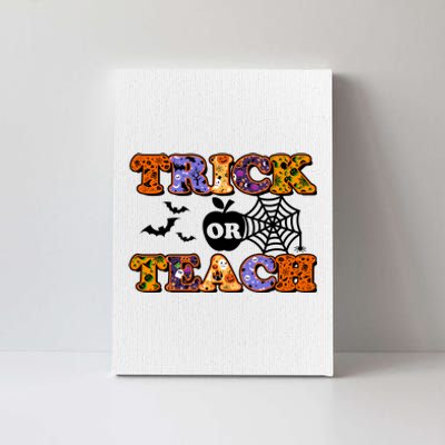 Cute Halloween Trick Or Teach Teacher Canvas