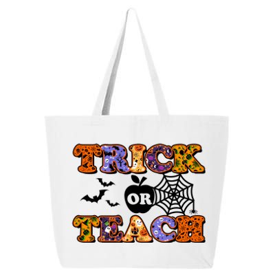 Cute Halloween Trick Or Teach Teacher 25L Jumbo Tote