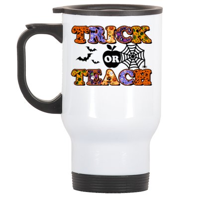 Cute Halloween Trick Or Teach Teacher Stainless Steel Travel Mug