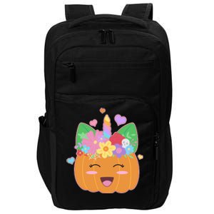 Cute Halloween Unicorn Pumpkin Impact Tech Backpack