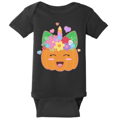 Cute Halloween Unicorn Pumpkin Baby Bodysuit