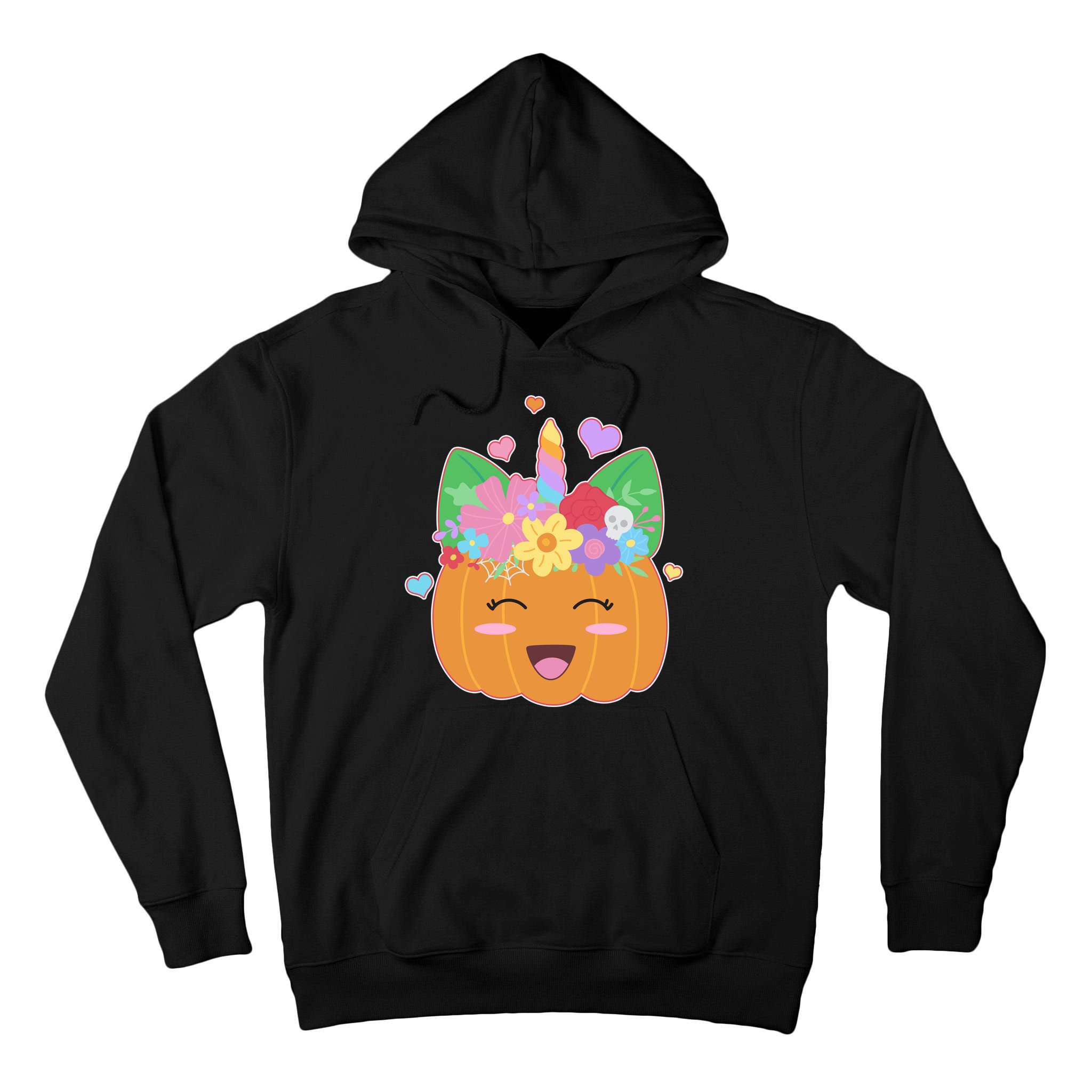 Cute Halloween Unicorn Pumpkin Tall Hoodie
