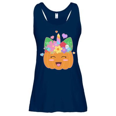 Cute Halloween Unicorn Pumpkin Ladies Essential Flowy Tank