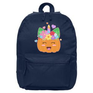 Cute Halloween Unicorn Pumpkin 16 in Basic Backpack