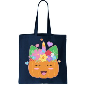 Cute Halloween Unicorn Pumpkin Tote Bag