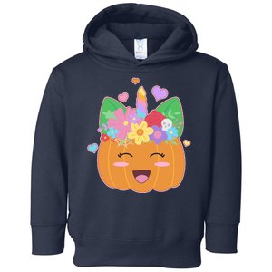 Cute Halloween Unicorn Pumpkin Toddler Hoodie