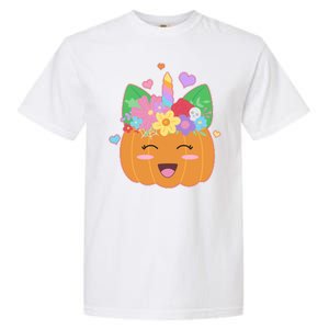 Cute Halloween Unicorn Pumpkin Garment-Dyed Heavyweight T-Shirt