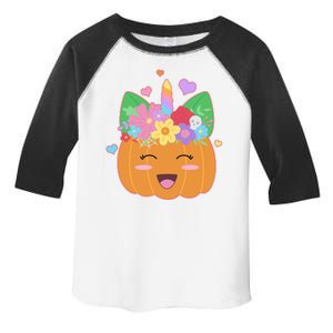 Cute Halloween Unicorn Pumpkin Toddler Fine Jersey T-Shirt