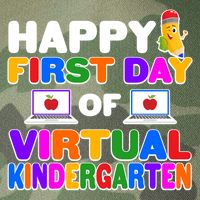 Cute Happy First Day Of Virtual Kindergarten Legacy Tie Dye Trucker Hat