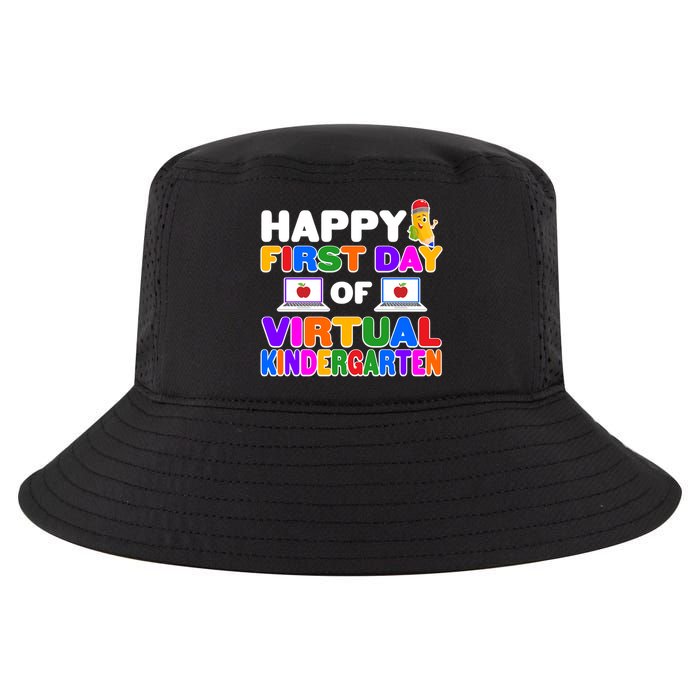 Cute Happy First Day Of Virtual Kindergarten Cool Comfort Performance Bucket Hat