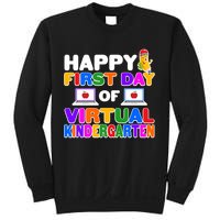 Cute Happy First Day Of Virtual Kindergarten Sweatshirt