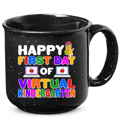 Cute Happy First Day Of Virtual Kindergarten 15oz Campfire Ceramic Mug