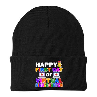 Cute Happy First Day Of Virtual Kindergarten Beanie