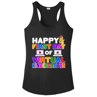 Cute Happy First Day Of Virtual Kindergarten Ladies PosiCharge Competitor Racerback Tank