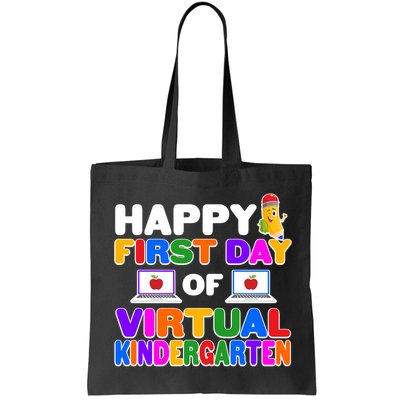 Cute Happy First Day Of Virtual Kindergarten Bag