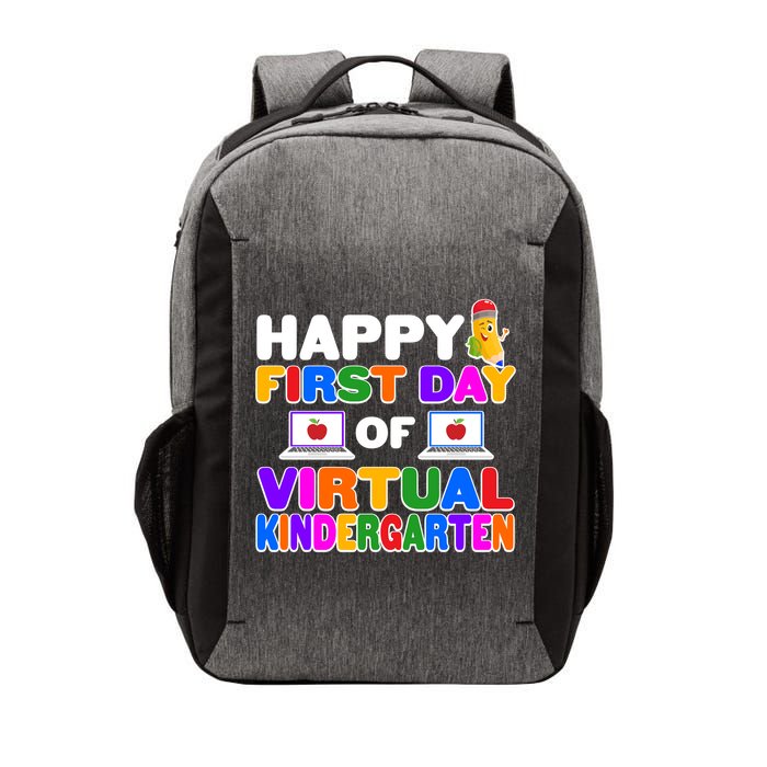 Cute Happy First Day Of Virtual Kindergarten Vector Backpack