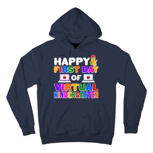 Cute Happy First Day Of Virtual Kindergarten Hoodie