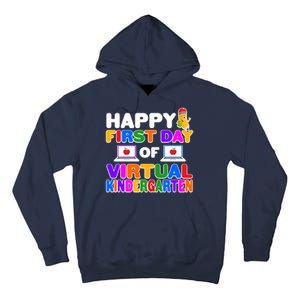 Cute Happy First Day Of Virtual Kindergarten Tall Hoodie