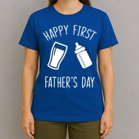 Cute Happy First Father's Day Baby Bottle T-Shirt