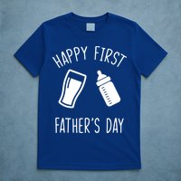 Cute Happy First Father's Day Baby Bottle T-Shirt