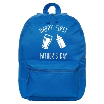 Cute Happy First Father's Day Baby Bottle 16 in Basic Backpack