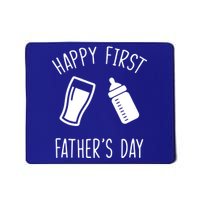 Cute Happy First Father's Day Baby Bottle Mousepad