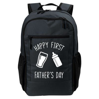 Cute Happy First Father's Day Baby Bottle Daily Commute Backpack