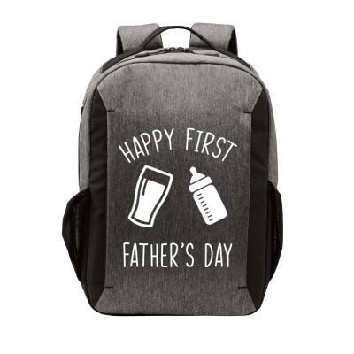 Cute Happy First Father's Day Baby Bottle Vector Backpack