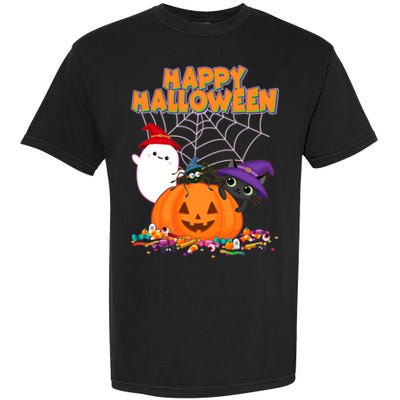 Cute Happy Halloween Friends Garment-Dyed Heavyweight T-Shirt