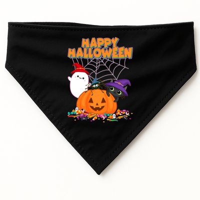 Cute Happy Halloween Friends USA-Made Doggie Bandana