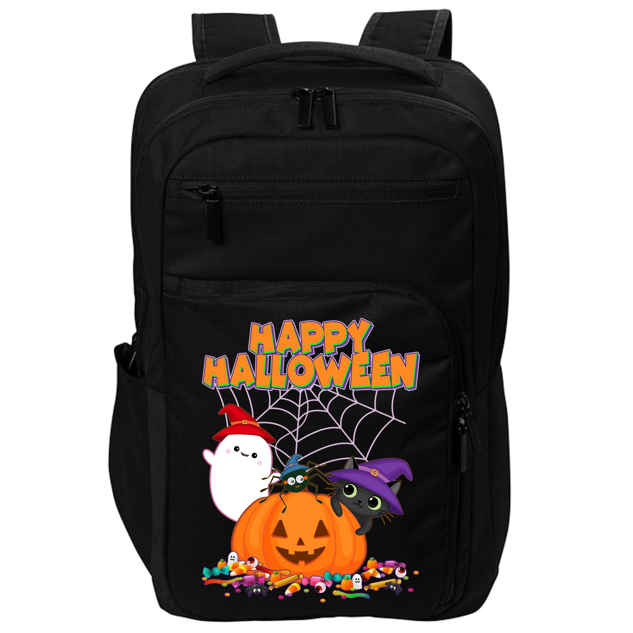 Cute Happy Halloween Friends Impact Tech Backpack