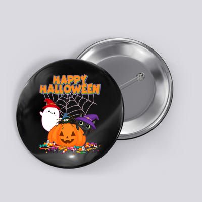 Cute Happy Halloween Friends Button