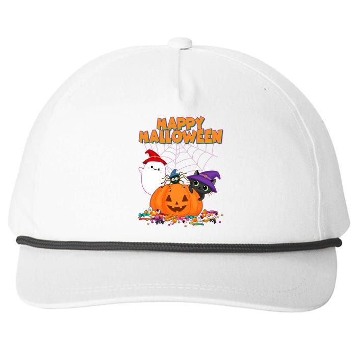 Cute Happy Halloween Friends Snapback Five-Panel Rope Hat