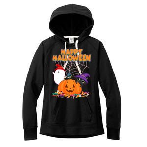 Cute Happy Halloween Friends Women's Fleece Hoodie