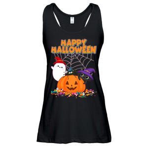 Cute Happy Halloween Friends Ladies Essential Flowy Tank