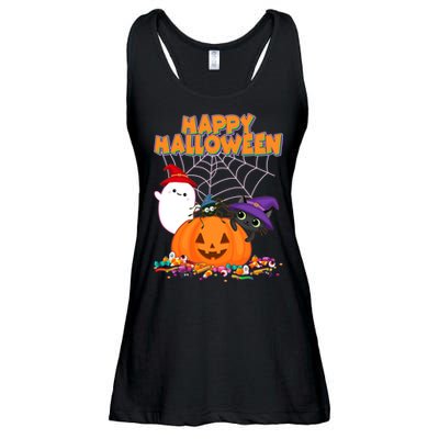 Cute Happy Halloween Friends Ladies Essential Flowy Tank