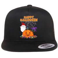 Cute Happy Halloween Friends Flatbill Hat