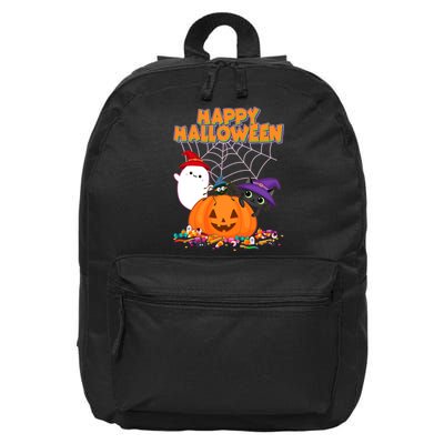 Cute Happy Halloween Friends 16 in Basic Backpack