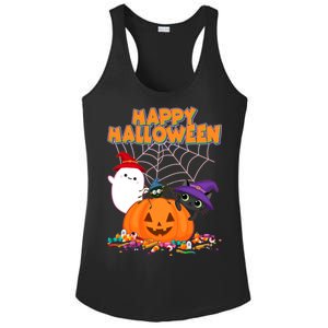 Cute Happy Halloween Friends Ladies PosiCharge Competitor Racerback Tank