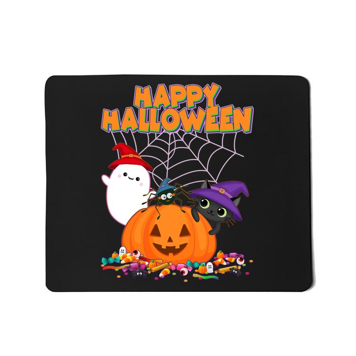 Cute Happy Halloween Friends Mousepad