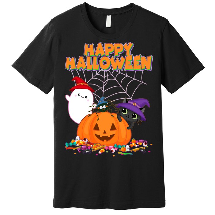 Cute Happy Halloween Friends Premium T-Shirt