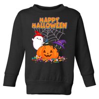 Cute Happy Halloween Friends Toddler Sweatshirt